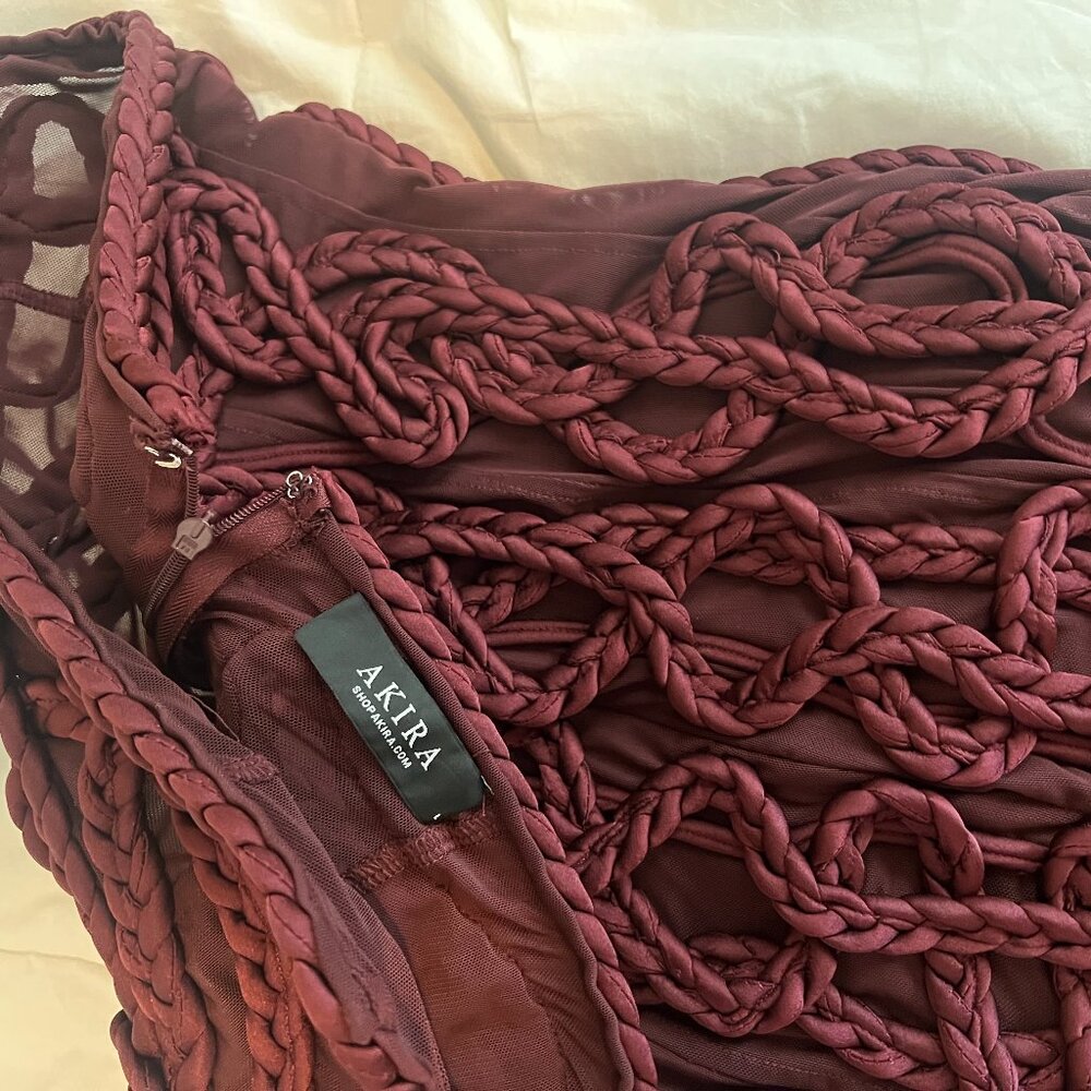 ALL OVER THE PLACE BRAIDED MINI DRESS - L